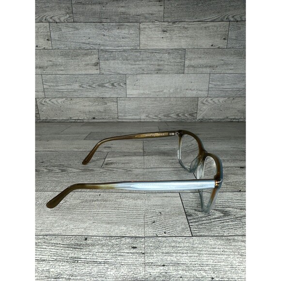 Maui Jim Eyeglasses Frames MJO2122-06E Clear Blue Brown Cat Eye 53-16-135 Italy - Picture 2 of 6